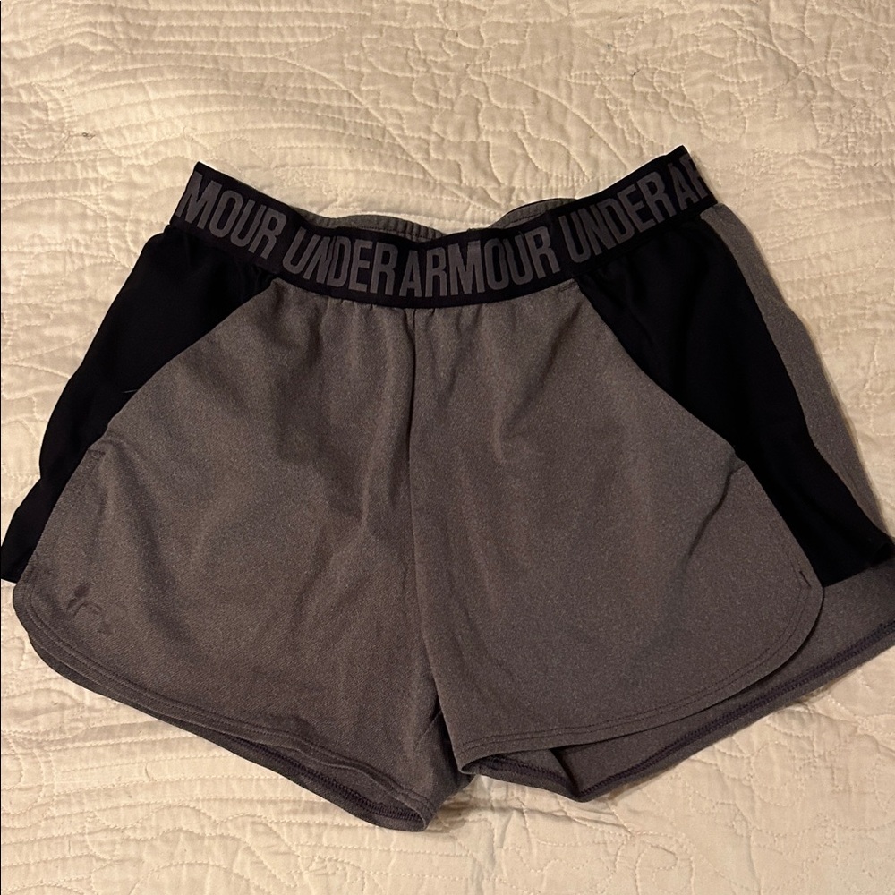 Under Armour Women's Athletic Shorts in Gray and Black
